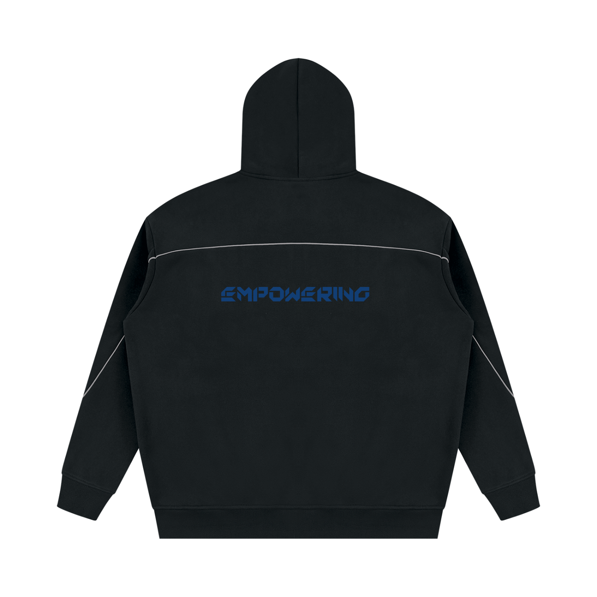 Unisex Oversized Piping Fleece Hoodie