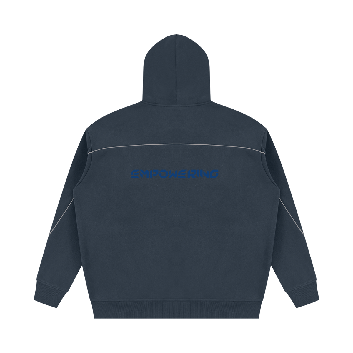 Unisex Oversized Piping Fleece Hoodie